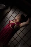 Chirisさん胸の飾り縄緊縛写真