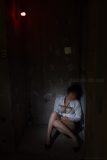 Isaさん緊縛写真 胸の飾り縄